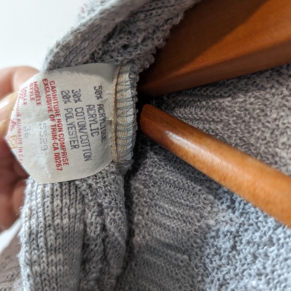 Arnold Palmer Grey Knitted Grandpa Cardigan Size 36 - Picture 5 of 7